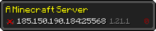 Userbar 320x64 in minecraft style for 185.150.190.184:25568