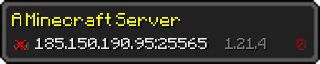 Userbar 320x64 in minecraft style for 185.150.190.95:25565