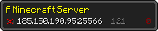 Userbar 320x64 in minecraft style for 185.150.190.95:25566