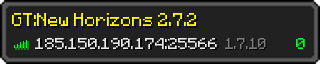 Userbar 320x64 in Minecraft-Stil für den Server 185.150.190.174:25566