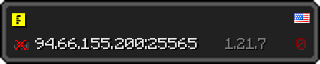Userbar 320x64 in minecraft style for 94.66.155.200:25565