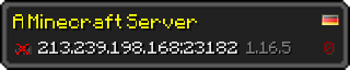 Userbar 320x64 in minecraft style for 213.239.198.168:23182