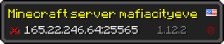 Userbar 320x64 in minecraft style for 165.22.246.64:25565