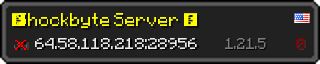 Userbar 320x64 in minecraft style for 64.58.118.218:28956