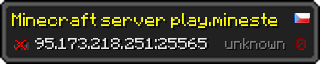 Userbar 320x64 in Minecraft-Stil für den Server 95.173.218.251:25565