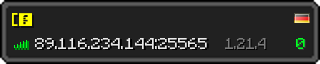Userbar 320x64 in Minecraft-Stil für den Server 89.116.234.144:25565