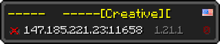 Userbar 320x64 in Minecraft-Stil für den Server 147.185.221.23:11658