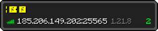 Userbar 320x64 in Minecraft-Stil für den Server 185.206.149.202:25565