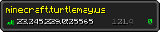 Userbar 320x64 in Minecraft-Stil für den Server 23.245.229.0:25565