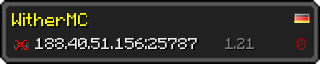 Userbar 320x64 in Minecraft-Stil für den Server 188.40.51.156:25787