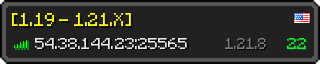 Userbar 320x64 in minecraft style for 54.38.144.23:25565