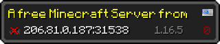 Userbar 320x64 in Minecraft-Stil für den Server 206.81.0.187:31538