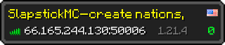 Userbar 320x64 in minecraft style for 66.165.244.130:50006