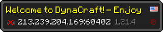 Userbar 320x64 in Minecraft-Stil für den Server 213.239.204.169:60402