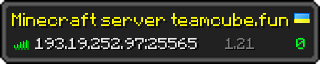 Userbar 320x64 in Minecraft-Stil für den Server 193.19.252.97:25565