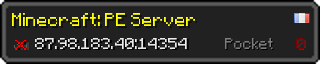 Userbar 320x64 in minecraft style for 87.98.183.40:14354