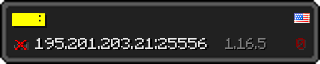 Userbar 320x64 in minecraft style for 195.201.203.21:25556