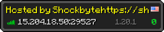 Userbar 320x64 in Minecraft-Stil für den Server 15.204.18.50:29527