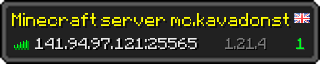 Userbar 320x64 in Minecraft-Stil für den Server 141.94.97.121:25565