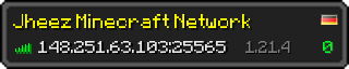 Userbar 320x64 in minecraft style for 148.251.63.103:25565