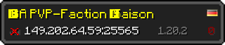 Userbar 320x64 in Minecraft-Stil für den Server 149.202.64.59:25565