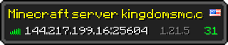 Userbar 320x64 in minecraft style for 144.217.199.16:25604