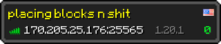 Userbar 320x64 in minecraft style for 170.205.25.176:25565