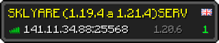 Userbar 320x64 in Minecraft-Stil für den Server 141.11.34.88:25568