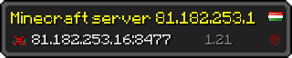 Userbar 320x64 in minecraft style for 81.182.253.16:8477