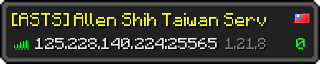 Userbar 320x64 in minecraft style for 125.228.140.224:25565