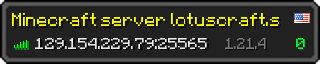 Userbar 320x64 in Minecraft-Stil für den Server 129.154.229.79:25565