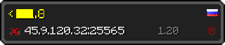 Userbar 320x64 in Minecraft-Stil für den Server 45.9.120.32:25565