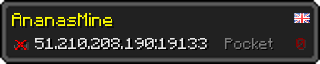 Userbar 320x64 in minecraft style for 51.210.208.190:19133