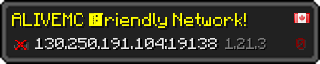 Userbar 320x64 in minecraft style for 130.250.191.104:19138