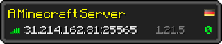Userbar 320x64 in Minecraft-Stil für den Server 31.214.162.81:25565