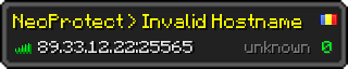 Userbar 320x64 in minecraft style for 89.33.12.22:25565