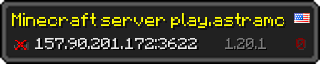 Userbar 320x64 in minecraft style for 157.90.201.172:3622
