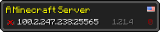 Userbar 320x64 in Minecraft-Stil für den Server 100.2.247.238:25565