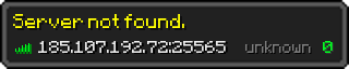 Userbar 320x64 in minecraft style for 185.107.192.72:25565