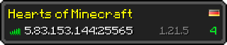 Userbar 320x64 in minecraft style for 5.83.153.144:25565