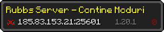 Userbar 320x64 in Minecraft-Stil für den Server 185.83.153.21:25601