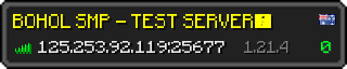 Userbar 320x64 in minecraft style for 125.253.92.119:25677