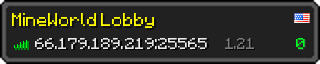 Userbar 320x64 in minecraft style for 66.179.189.219:25565
