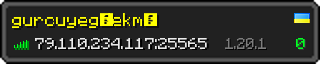 Userbar 320x64 in minecraft style for 79.110.234.117:25565
