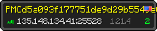 Userbar 320x64 in Minecraft-Stil für den Server 135.148.134.41:25528