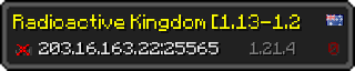 Userbar 320x64 in Minecraft-Stil für den Server 203.16.163.22:25565