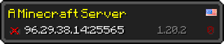 Userbar 320x64 in minecraft style for 96.29.38.14:25565