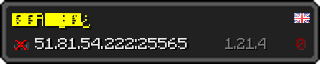 Userbar 320x64 in minecraft style for 51.81.54.222:25565