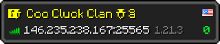 Userbar 320x64 in Minecraft-Stil für den Server 146.235.238.167:25565