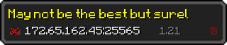 Userbar 320x64 in Minecraft-Stil für den Server 172.65.162.45:25565